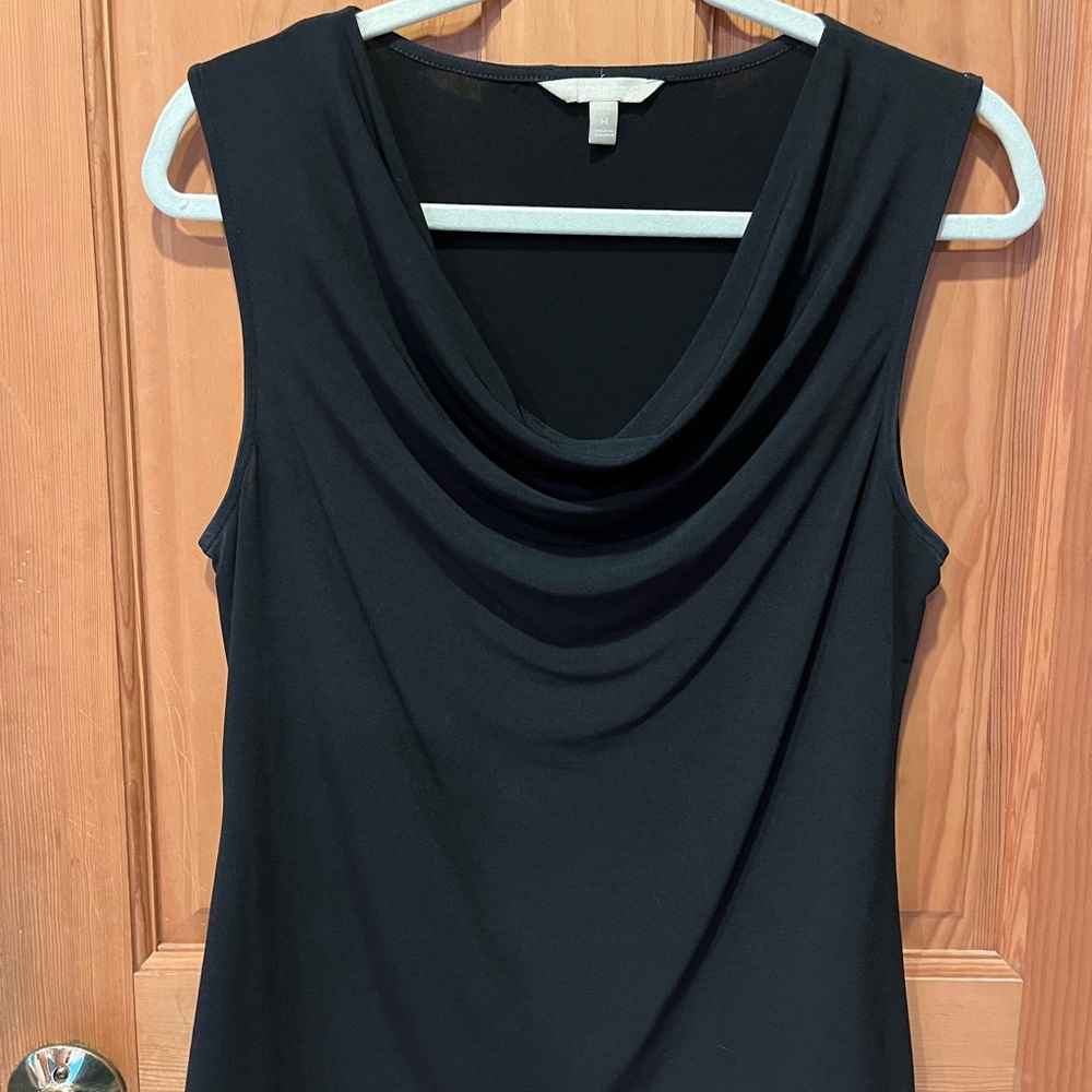 Banana Republic Black Sleeveless Top. Size M Petite.